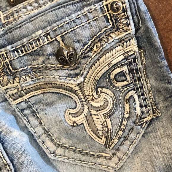 Rock Revival Baxter Slim Bootcut Jeans Sz 27 - Picture 7 of 16